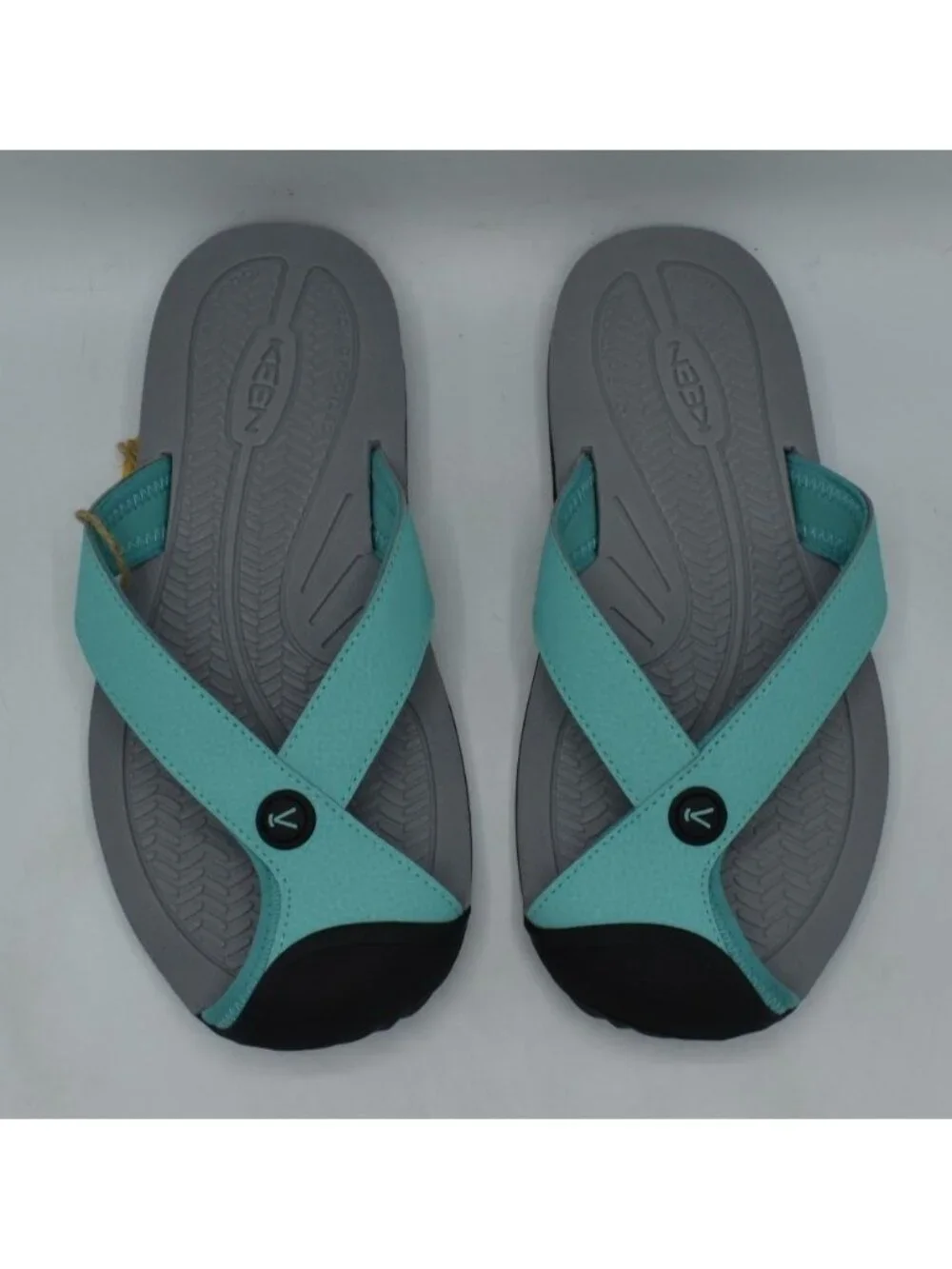 Keen Womens Size 8 Barbados TG Toe Guard Aqua Teal Flip Flops‎ Sandals Shoes